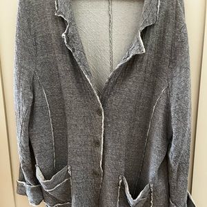 Eileen Fisher unlined jacket 1X Gray